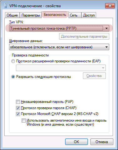 Туннельный протокол точка-точка (PPTP)